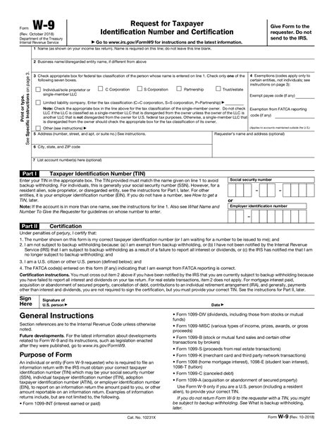 Download w 9 forms - Oct 25, 2018 · Form W-9. Instead, use the appropriate Form W-8 or Form 8233 (see Pub. participating foreign financial institution to report all United States 515, Withholding of Tax on Nonresident Aliens and Foreign Entities). Nonresident alien who becomes a resident alien. Generally, only a nonresident alien individual may use the terms of a tax treaty to reduce